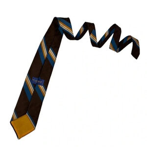 Playboy Vintage Brown & Blue Neck Tie